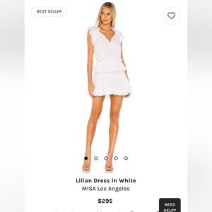 Size medium Misa Los Angeles Lilian Dress in white